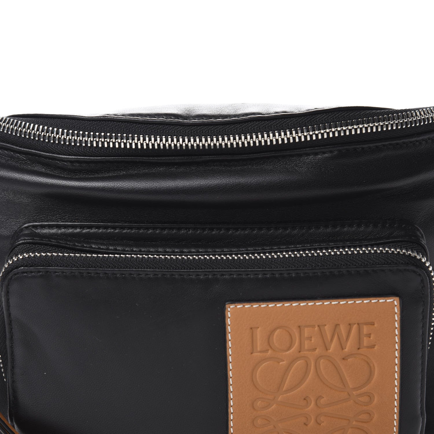 Loewe Calfskin Logo Patch Belt Bag Black 9 of 9