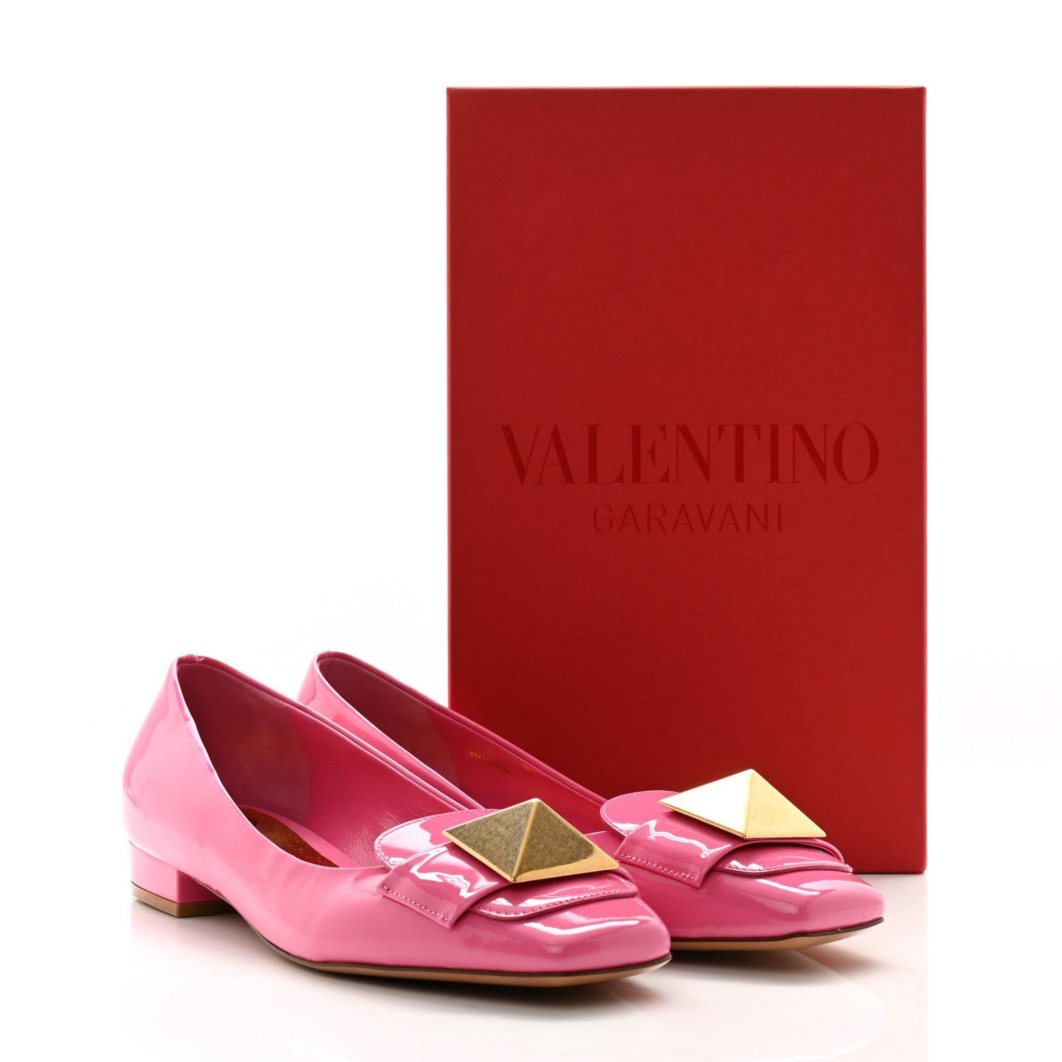 Valentino Garavani Patent One Stud Ballerina 20mm Flats 40 Feminine Pink 12 of 12