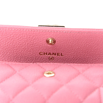 Chanel Caviar Quilted Boy Flap Card Holder Wallet Light Pink 6 of 9