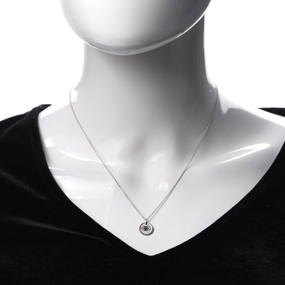 David Yurman 18K White Gold Blue Sapphire Diamond Evil Eye Necklace 2 of 5