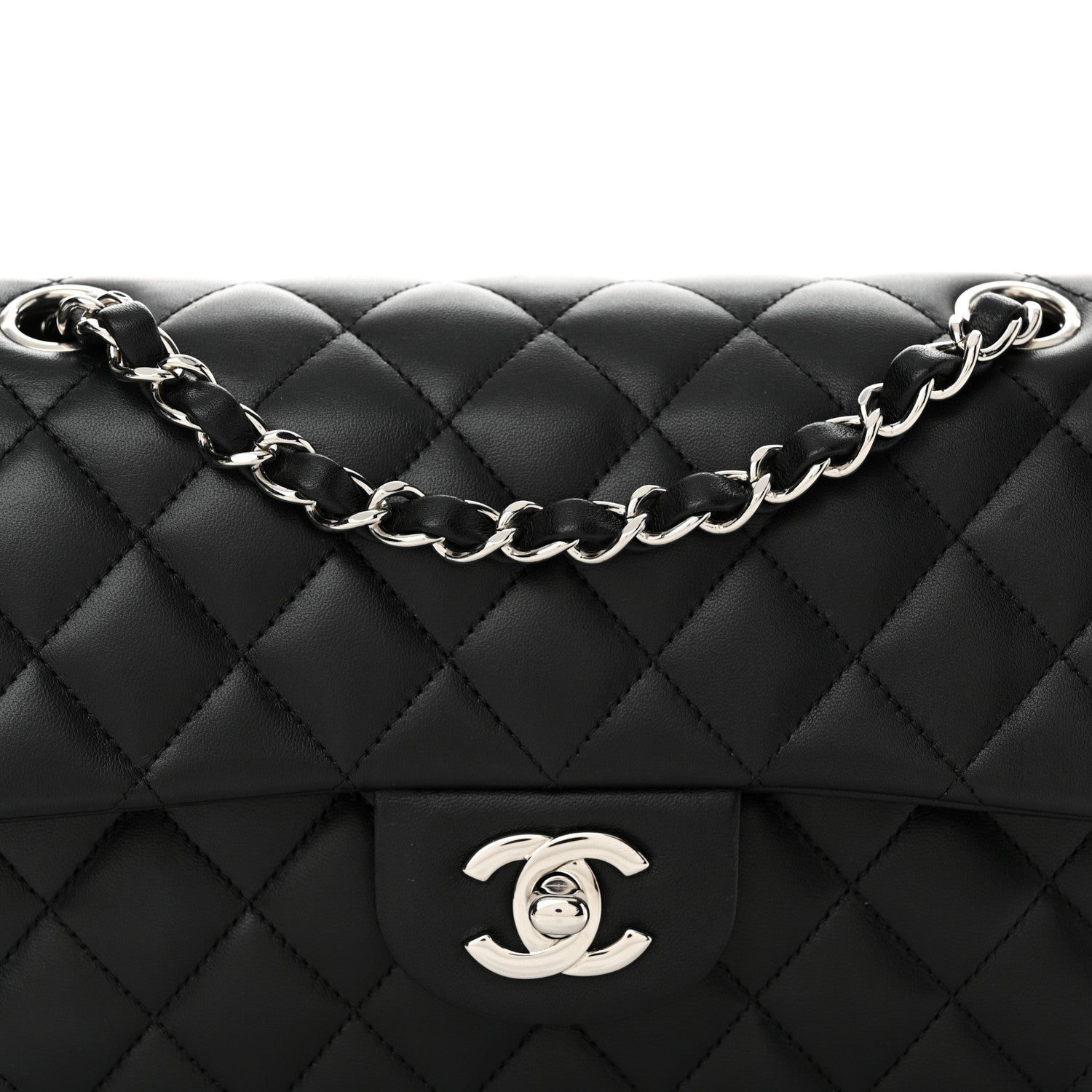 Chanel Lambskin Quilted Small Double Flap Black 8 of 12