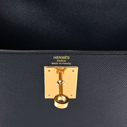 Hermes Epsom Kelly Sellier 28 Bleu Indigo 6 of 11