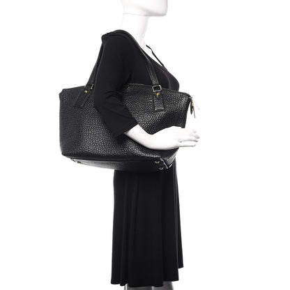 Burberry Signature Grain Calfskin Medium Welburn Tote Black 2 of 11