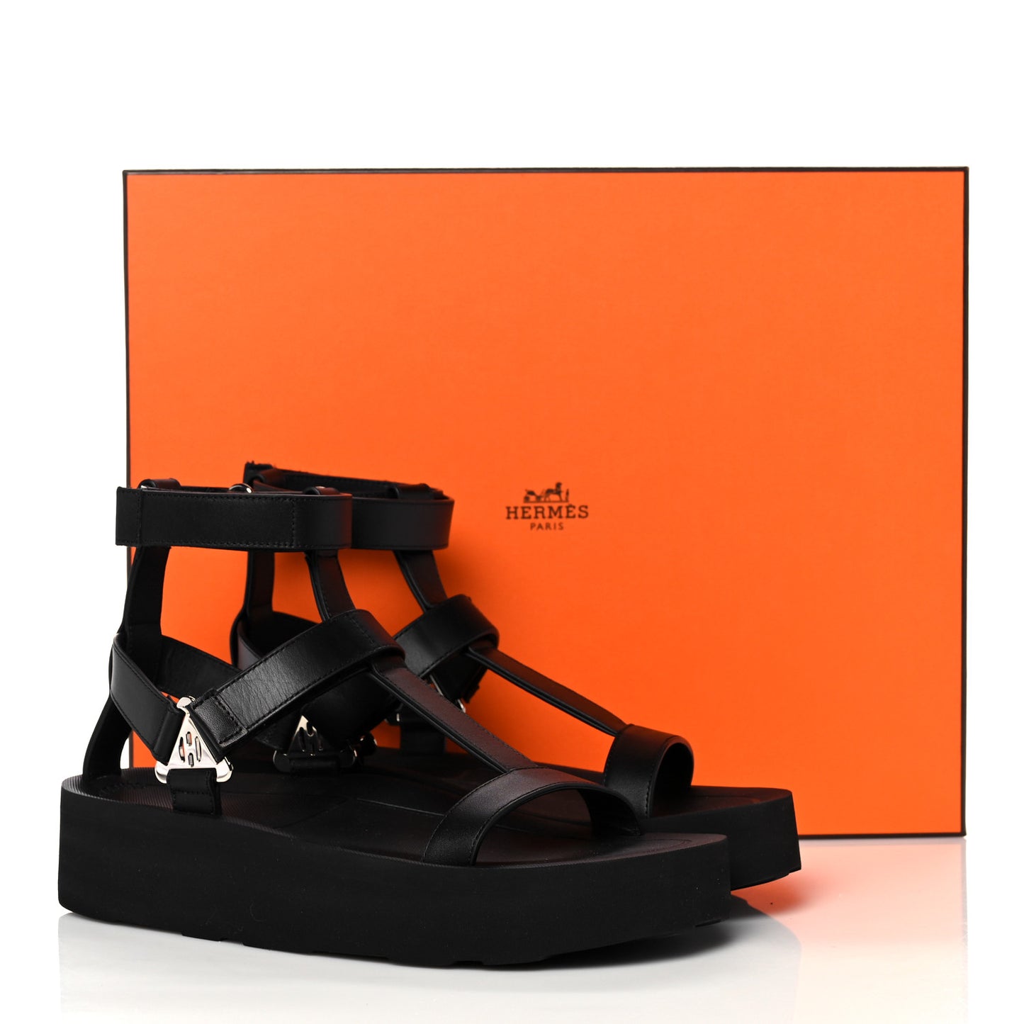 Calfskin Womens Enid Sandals 38 Black
