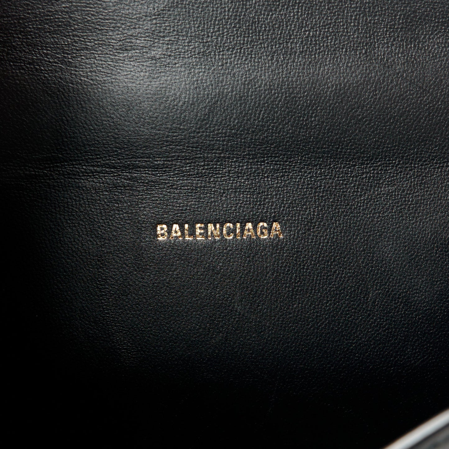 Shiny Box Calfskin Hourglass Top Handle Bag XS Black