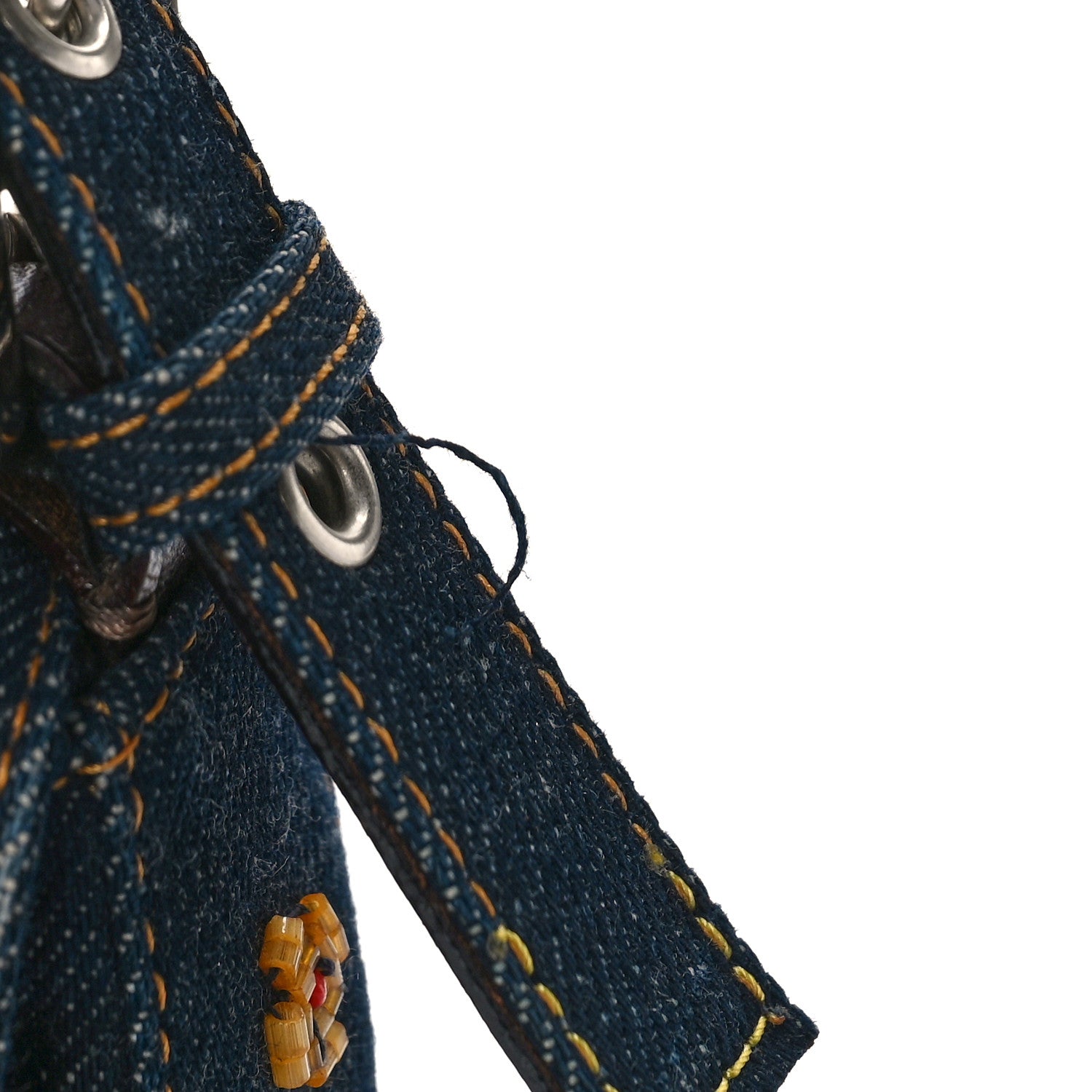 Fendi Denim Ricami Beaded Baguette Blue 1246282 – FASHIONPHILE