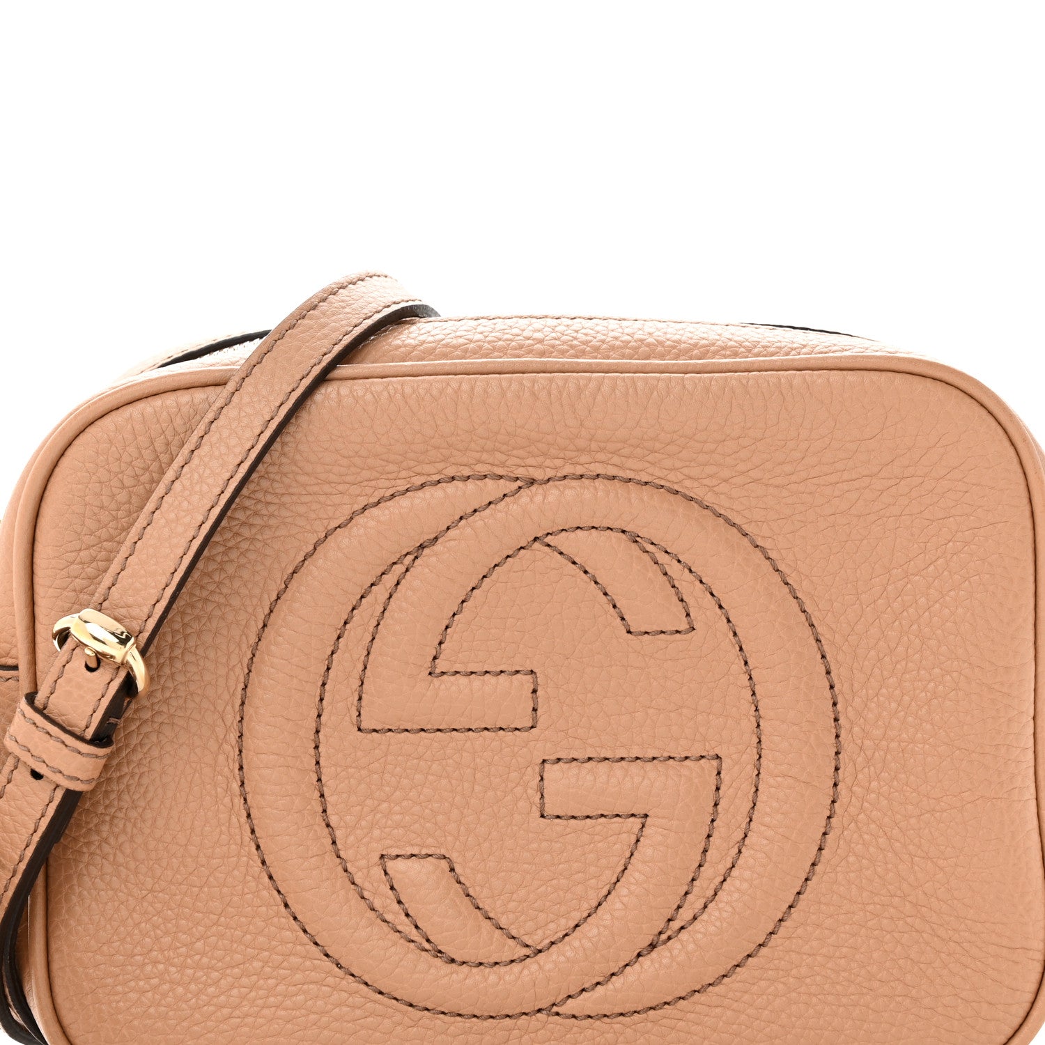 Gucci Pebbled Calfskin Small Soho Disco Bag Camelia 10 of 20