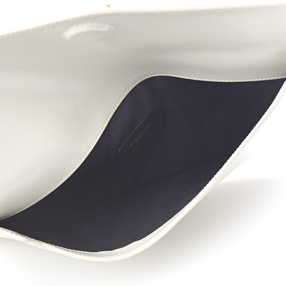 Saint Laurent Smooth Shiny Calfskin Uptown Pouch Crema Soft 5 of 13