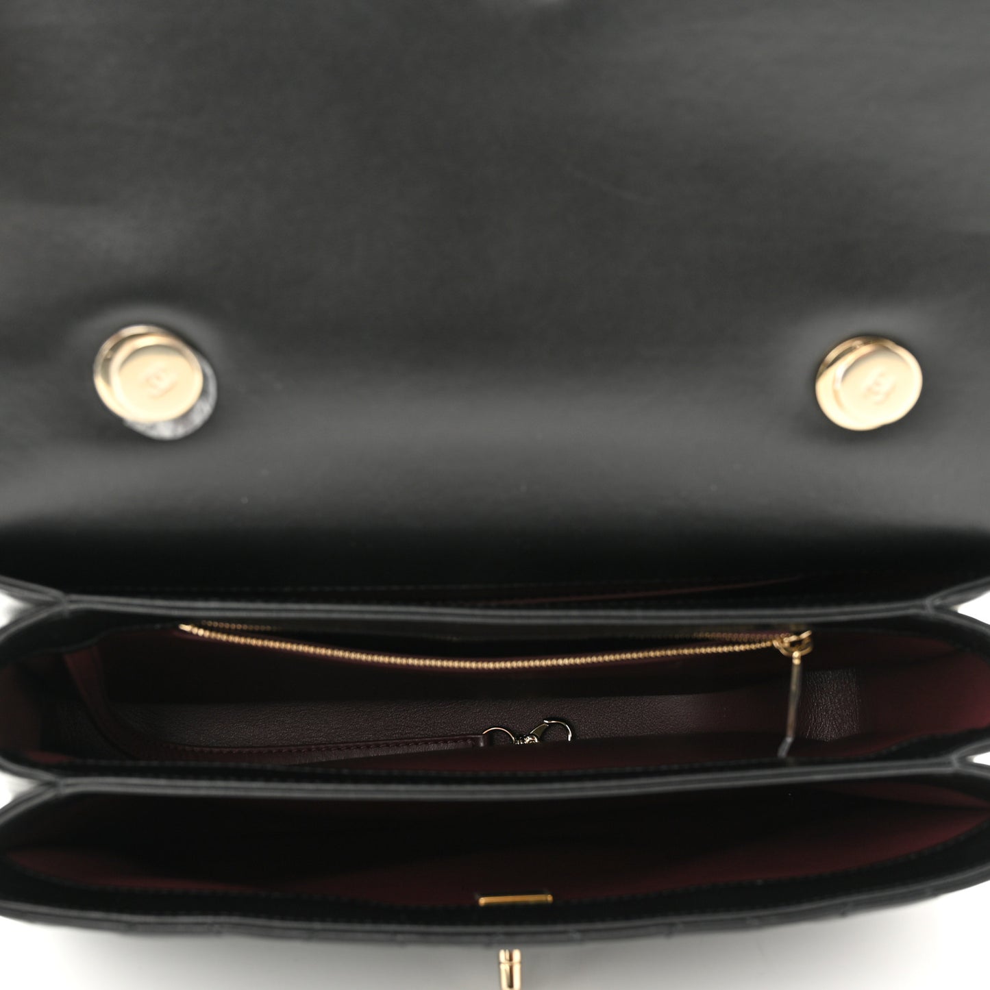 Lambskin Quilted Medium Trendy CC Flap Dual Handle Bag Black