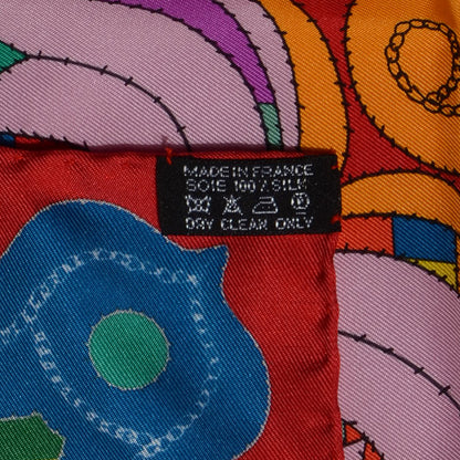 Hermes Silk Esprit Ainou Scarf 90 Multicolor 5 of 5