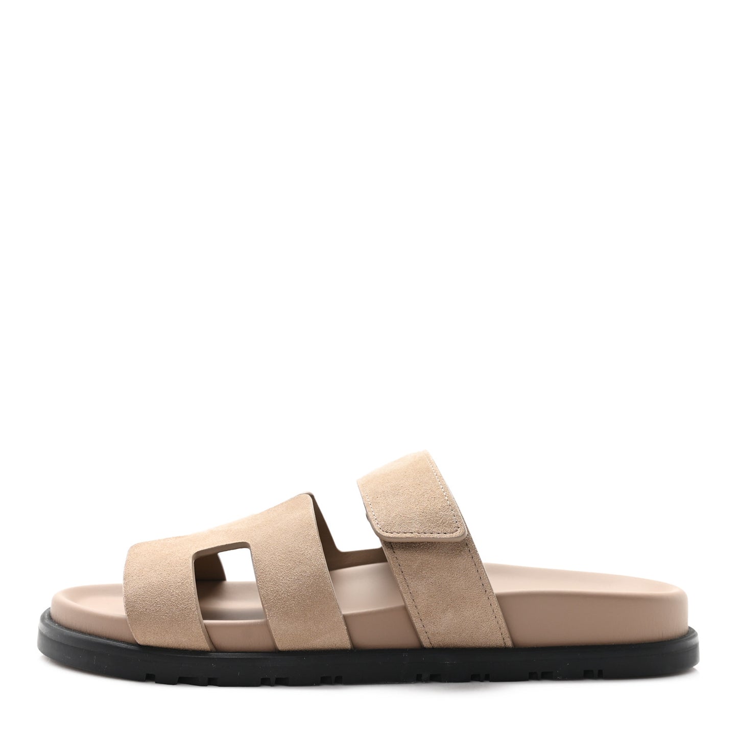 Suede Goatskin Womens Chypre Sandals 37.5 Beige Sable