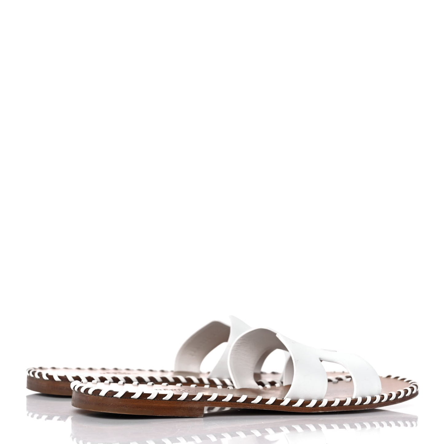 Calfskin Braided Oran Sandals 36 White