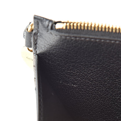 Givenchy Calfskin GV3 Wristlet Zip Card Holder Black Grey 7 of 10