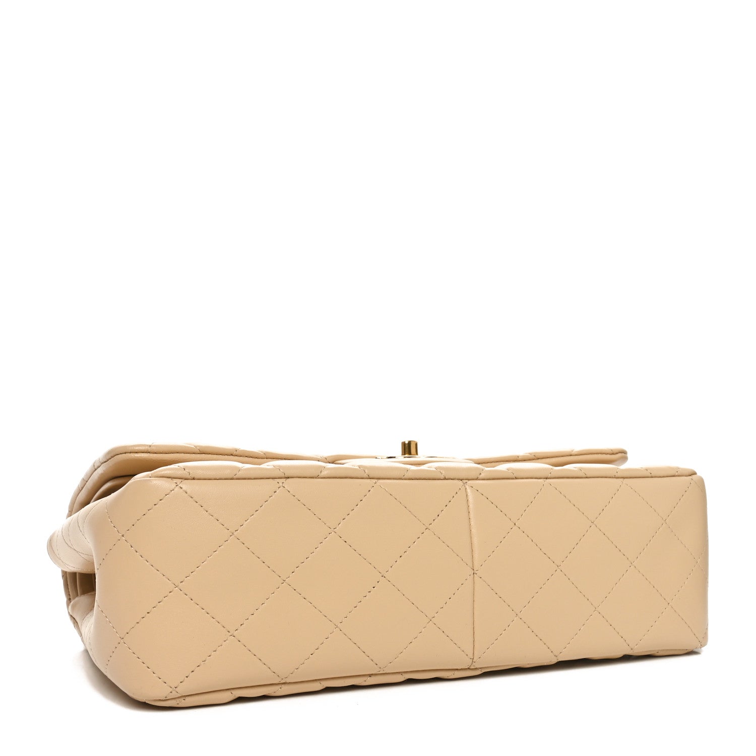 Chanel Lambskin Quilted Jumbo Double Flap Beige 4 of 10