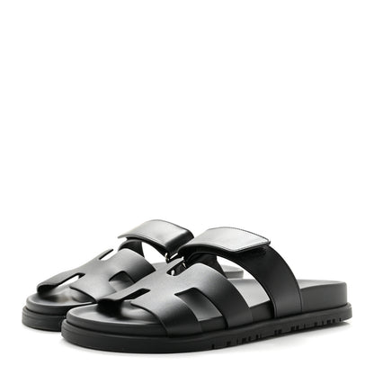 Hermes Calfskin Womens Chypre Sandals 36 Black 4 of 10