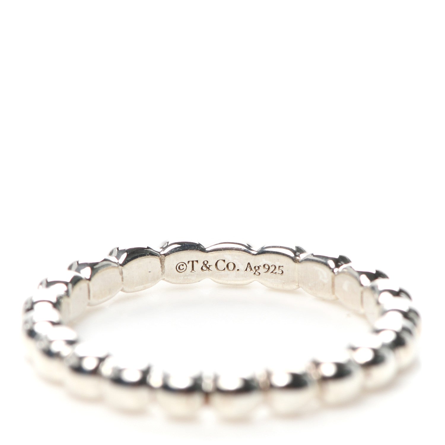 Tiffany Sterling Silver Ball Ring 50 5.5 4 of 5