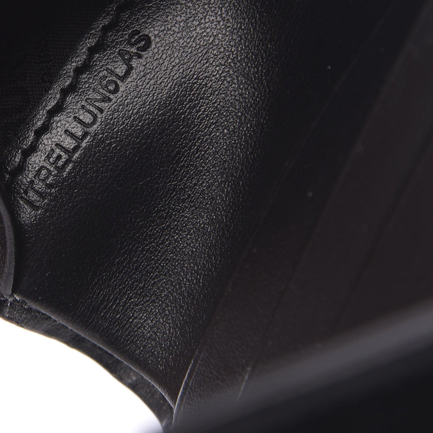 Lambskin Quilted Check Folding Wallet Black