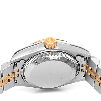 Rolex Stainless Steel 18K Yellow Gold Diamond 26mm Oyster Perpetual Datejust Watch Silver 79173 4 of 4