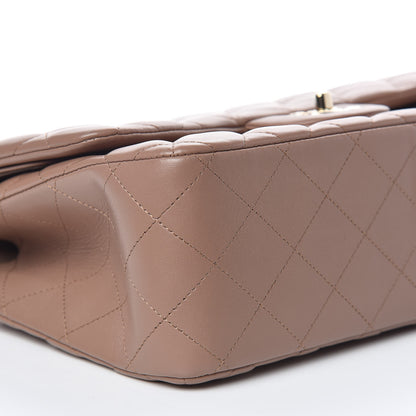 Chanel Lambskin Quilted Jumbo Double Flap Dark Beige 6 of 13