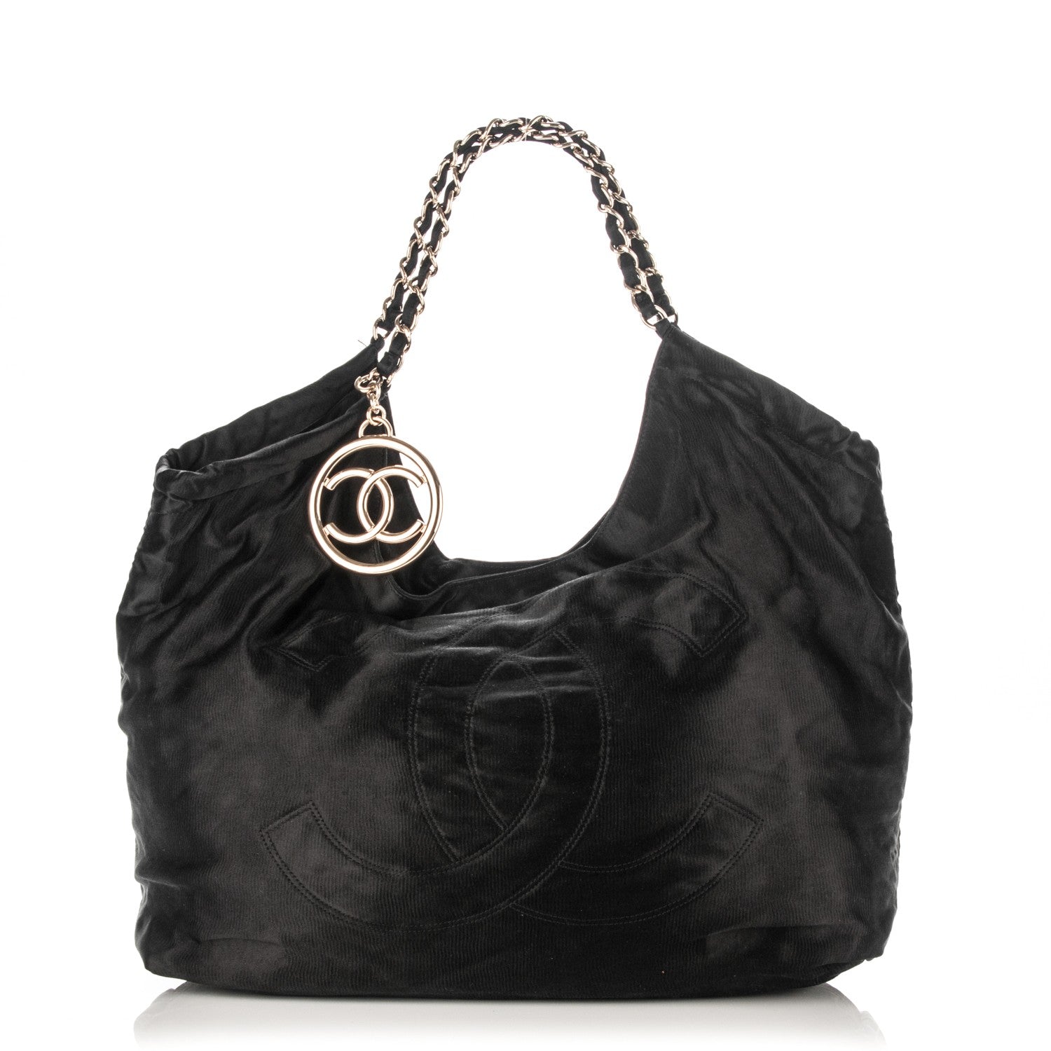 Chanel Satin XL Coco Cabas Black 1 of 7