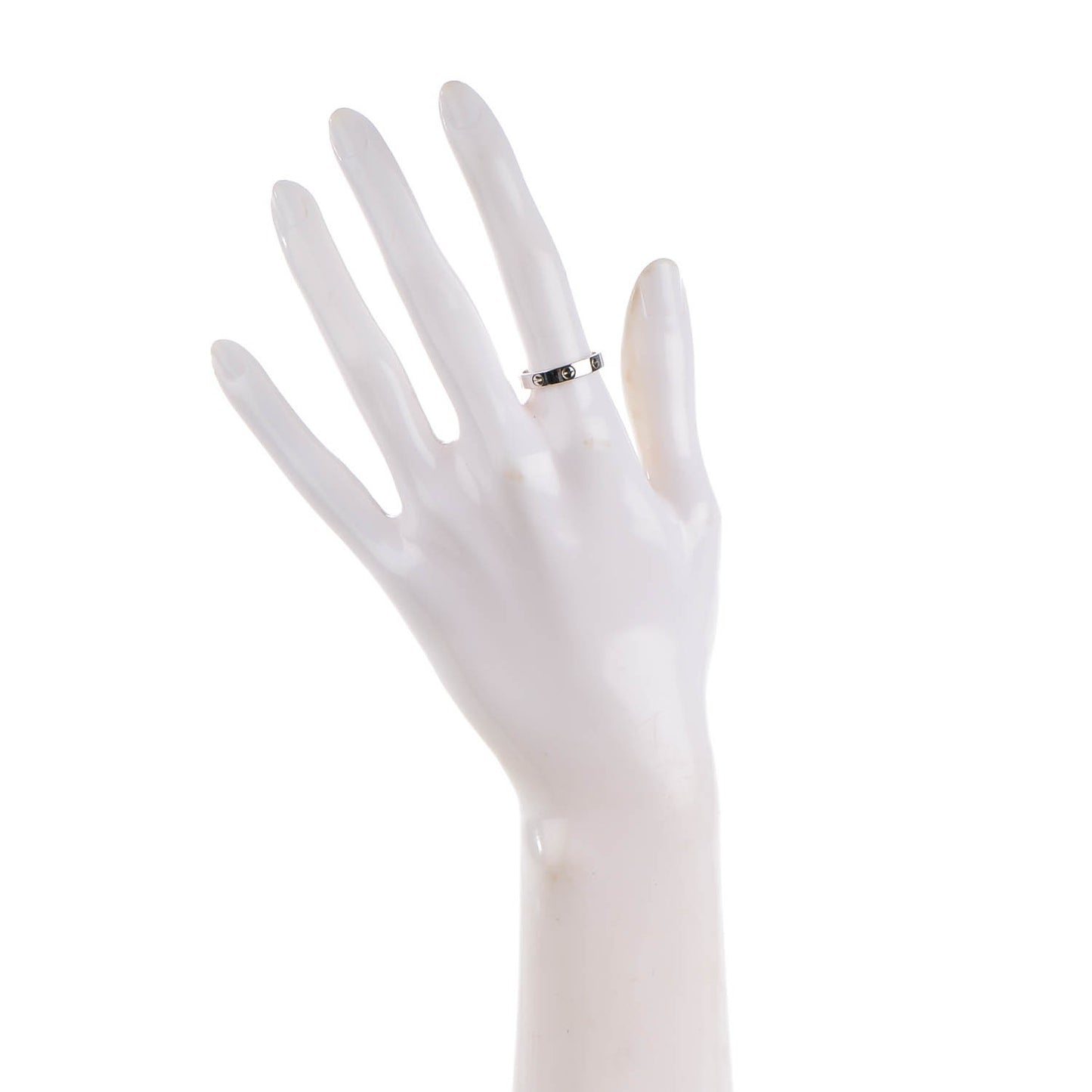 18K White Gold 4mm LOVE Wedding Band Ring 55 7.25