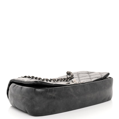 Chanel Aged Calfskin Quilted Small Pondichery Flap Dark Grey 4 of 12