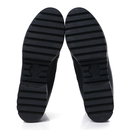 Louis Vuitton Suede Calfskin Jacquard Since 1854 Laureate Platform Desert Boots 39 Black 6 of 9