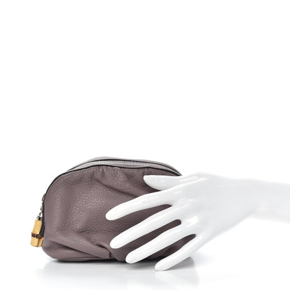 Gucci Goatskin Medium Bamboo Cosmetic Case Purple 2 of 7