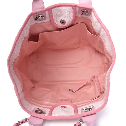 Chanel Canvas Medium Deauville Tote Pink 4 of 11