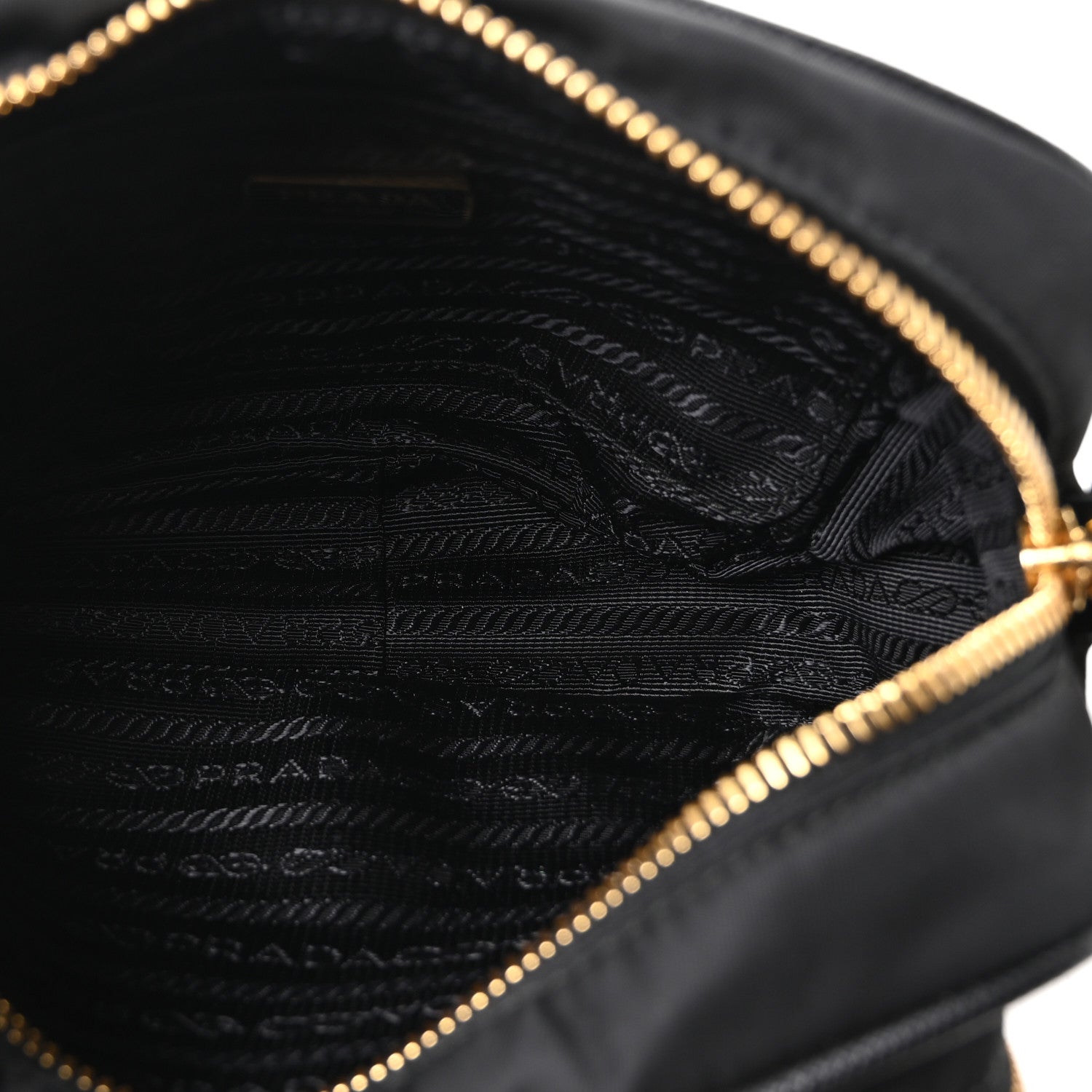 Prada Nylon Vela Saffiano Double Zip Crossbody Black 5 of 10
