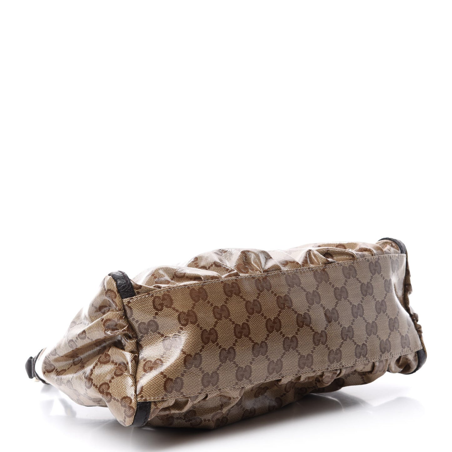 Crystal Monogram D Ring Gold Hobo Brown