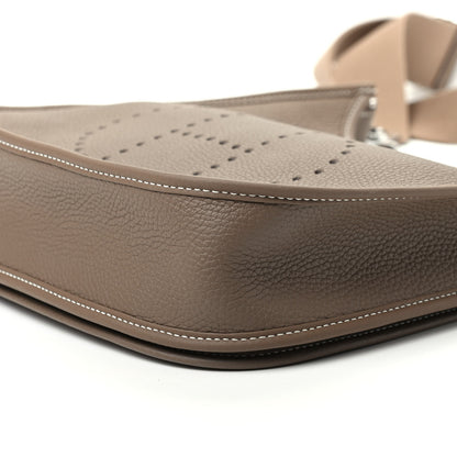 Hermes Taurillon Clemence Evelyne III PM Etoupe 7 of 9