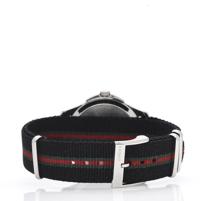 Gucci Stainless Steel Nylon 40mm G-Timeless Web Quartz Watch Black 3 of 7