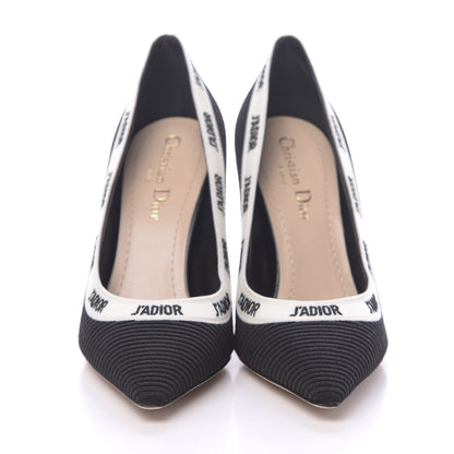 Christian Dior Technical Canvas Ribbon Embroidered J'Adior 100mm Pumps 36 Black 2 of 9