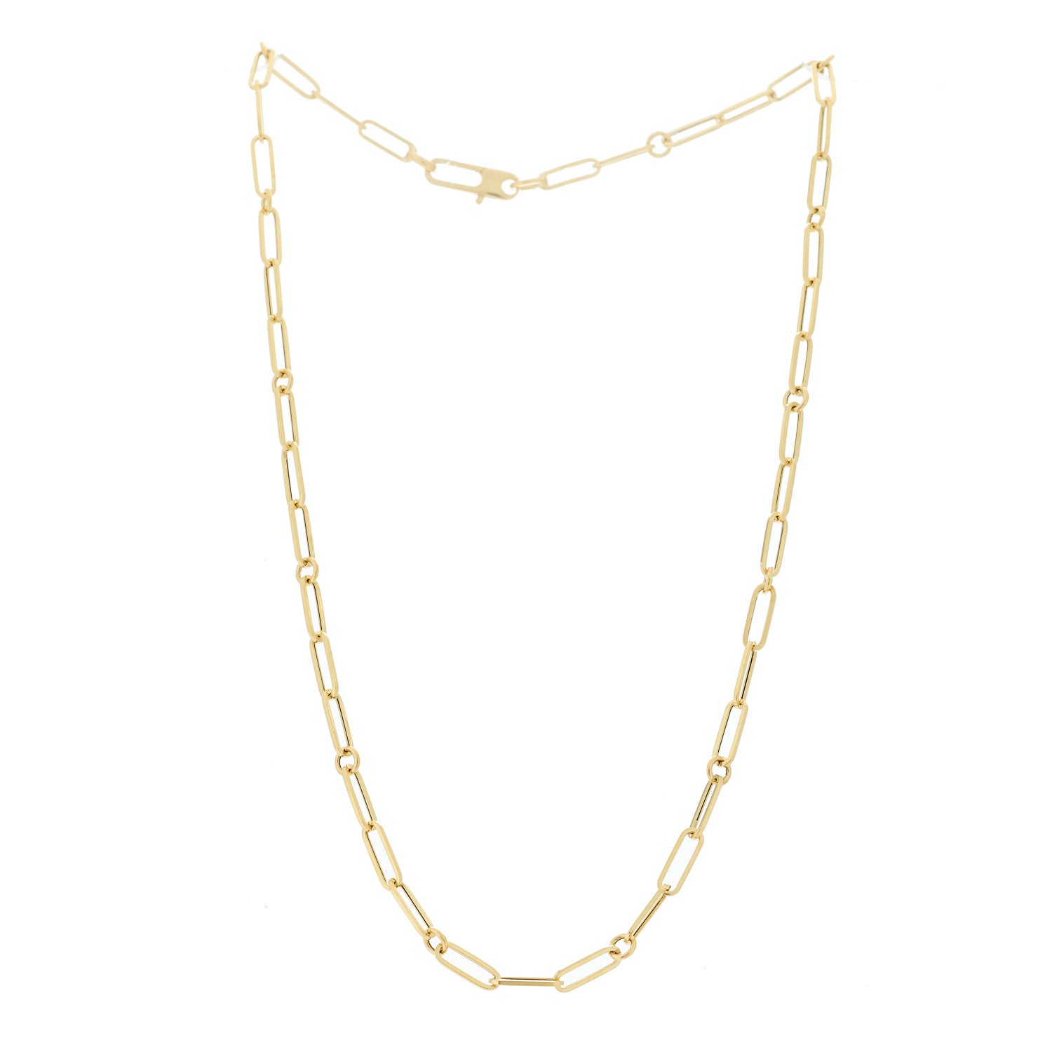 Roberto Coin 18K Yellow Gold Paper Clip Link Necklace 2 of 4