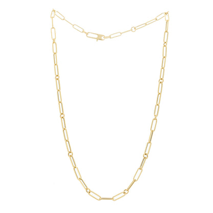 Roberto Coin 18K Yellow Gold Paper Clip Link Necklace 2 of 4