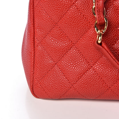 Chanel Caviar Quilted Grand Shopping Tote GST Red 13 of 17
