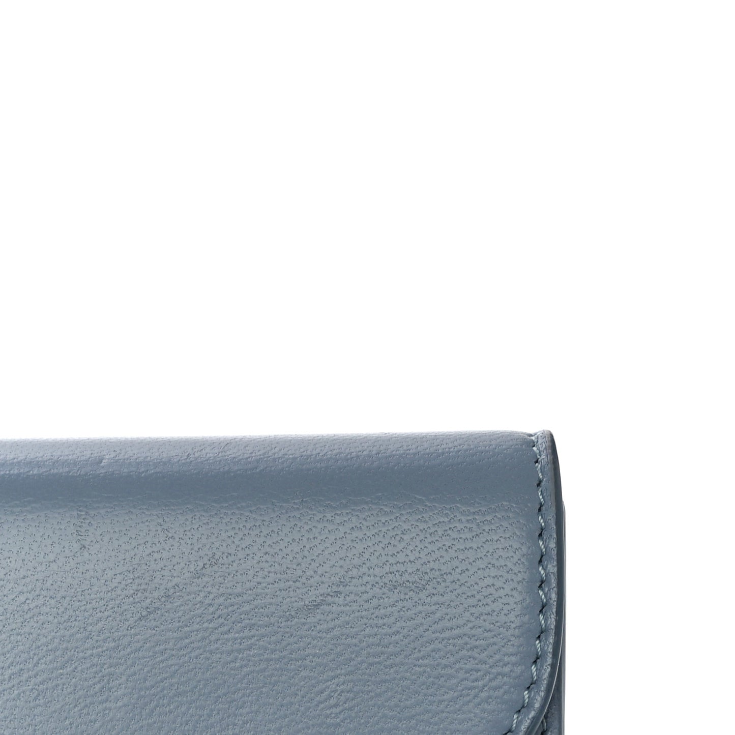 Shiny Smooth Lambskin Small Triomphe Wallet Arctic Blue
