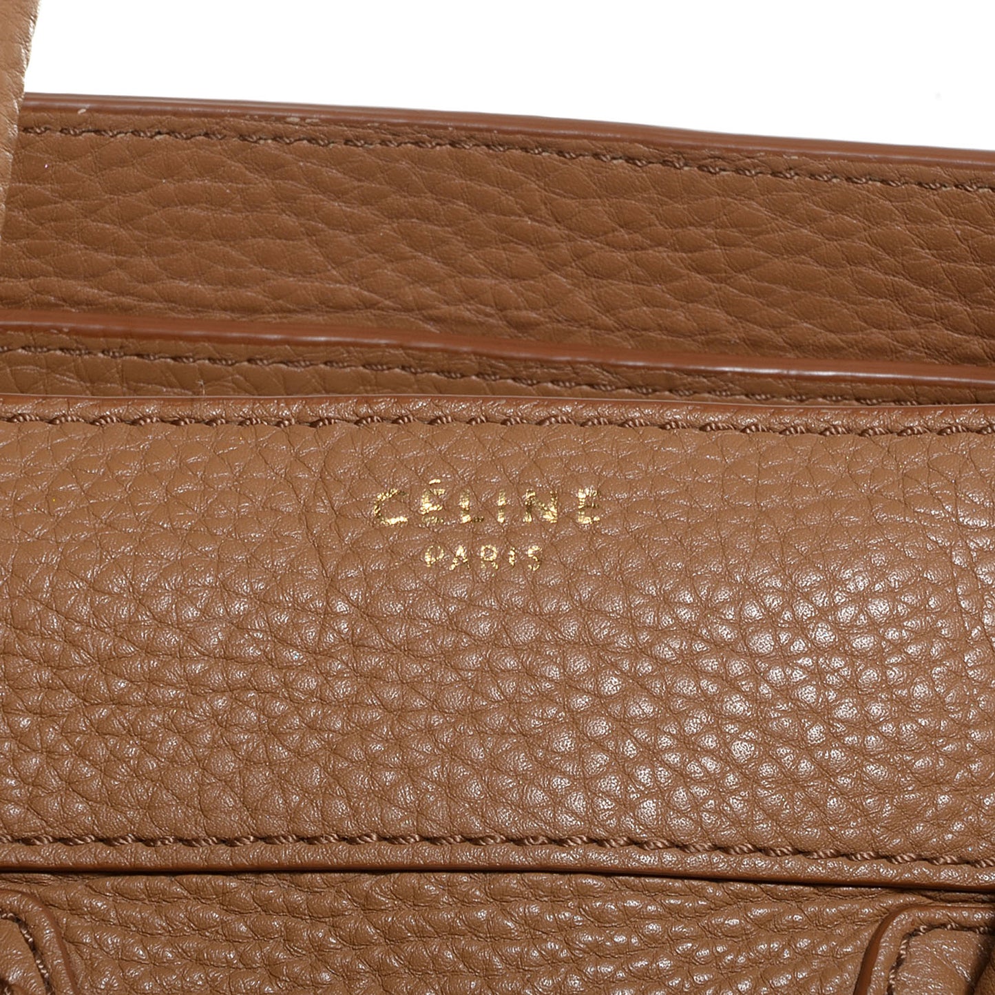 Pebbled Calfskin Mini Luggage Camel