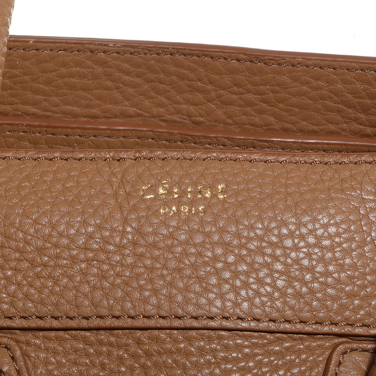 Celine Pebbled Calfskin Mini Luggage Camel 3 of 10
