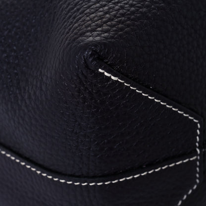 Hermes Taurillon Clemence Double Sens 36 Reversible Tote Bleu Saphir Prune 16 of 18
