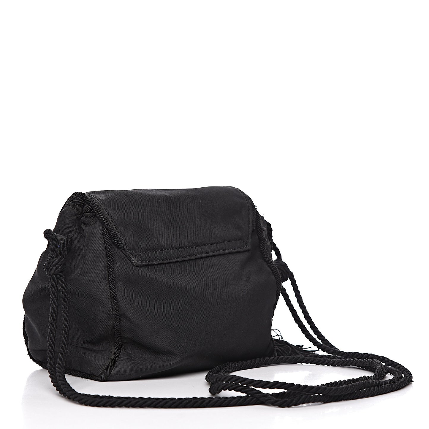 Tessuto Nylon Beaded Bag Black