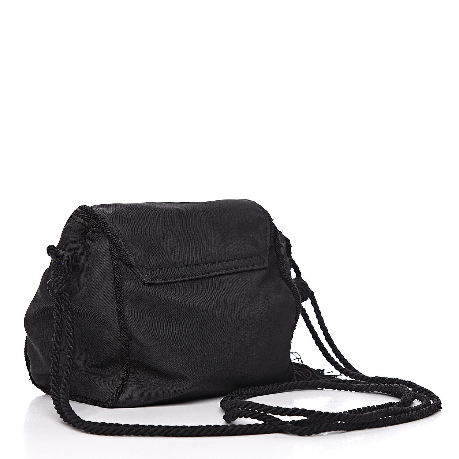 Prada Tessuto Nylon Beaded Bag Black 3 of 14