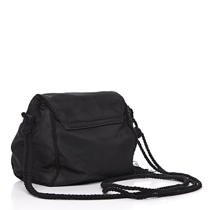 Prada Tessuto Nylon Beaded Bag Black 3 of 14