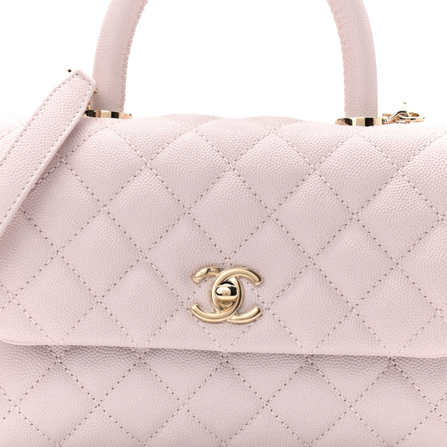 Chanel Caviar Quilted Mini Coco Handle Flap Lilas Lilac 7 of 9