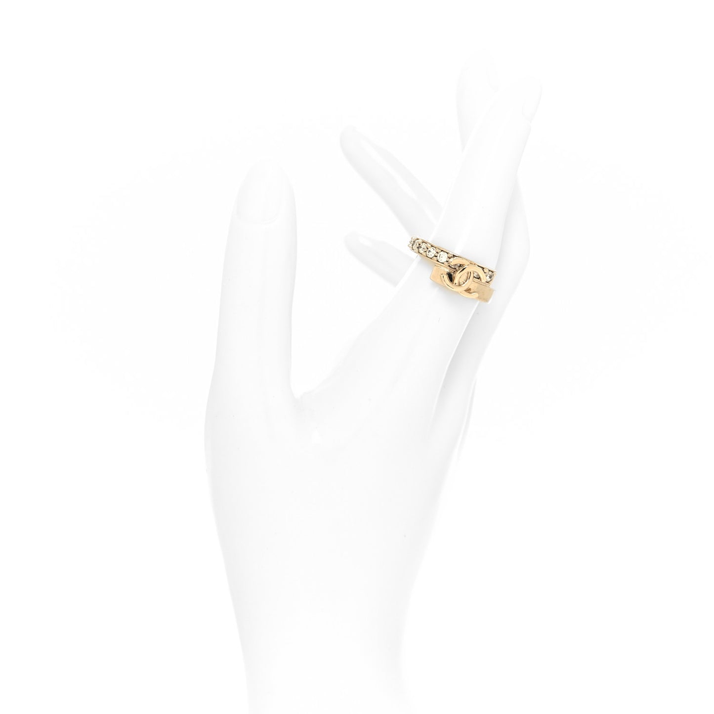 Crystal CC Ring 7 Gold