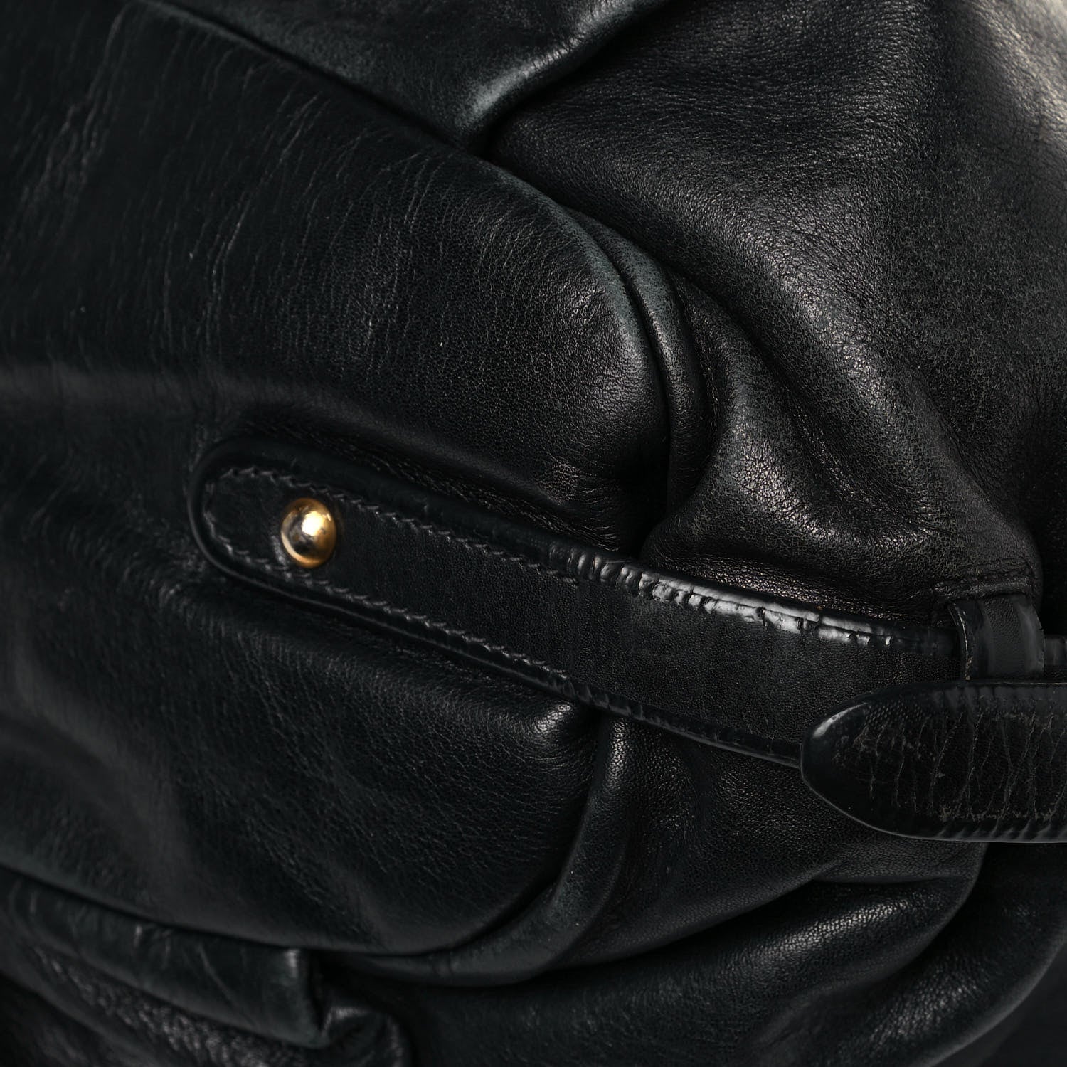 Prada Soft Calfskin Hobo Black 10 of 21