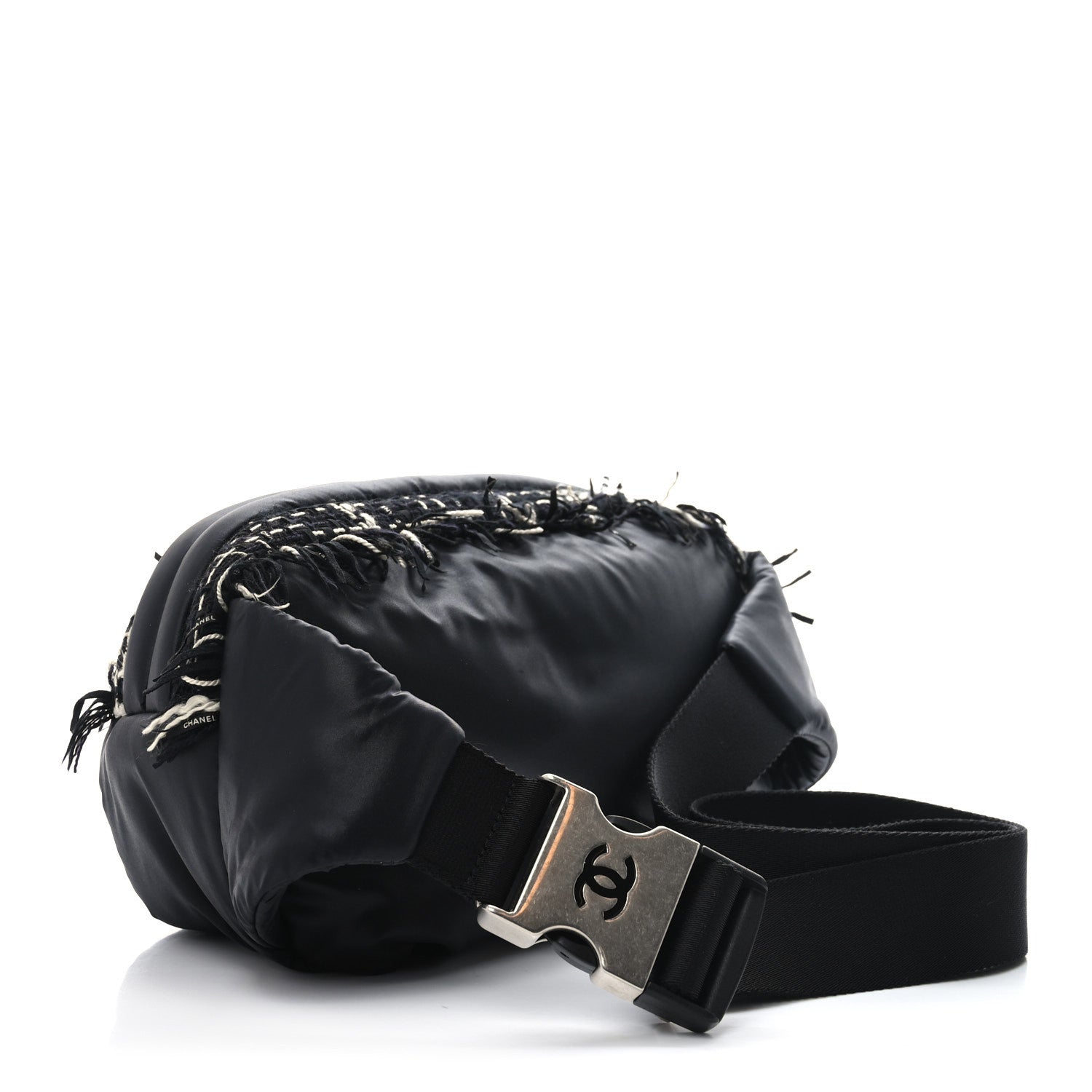 Chanel Nylon Tweed Coco Neige Belt Bag Black 3 of 11