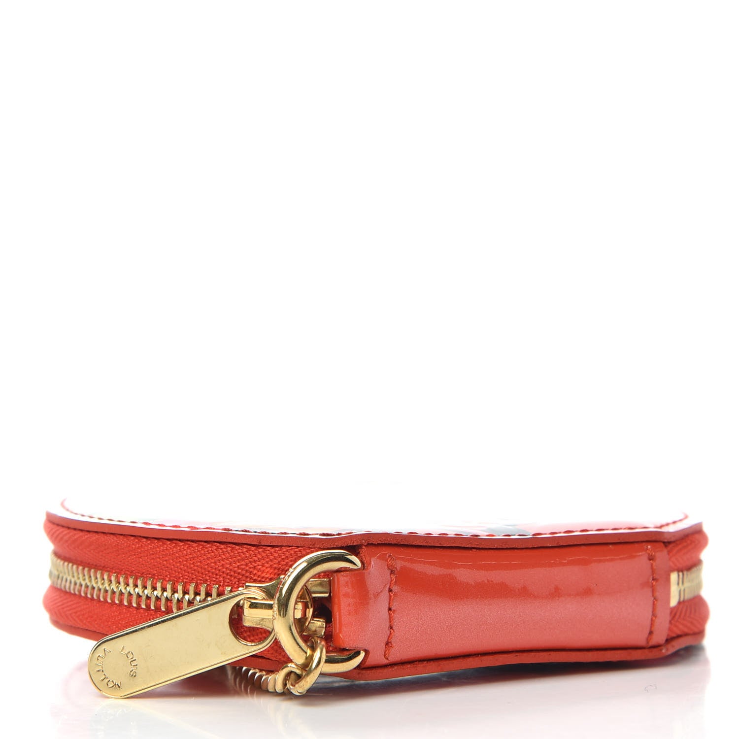 Louis Vuitton Vernis Roses Chapeau Coin Purse Orange Sunset 4 of 6