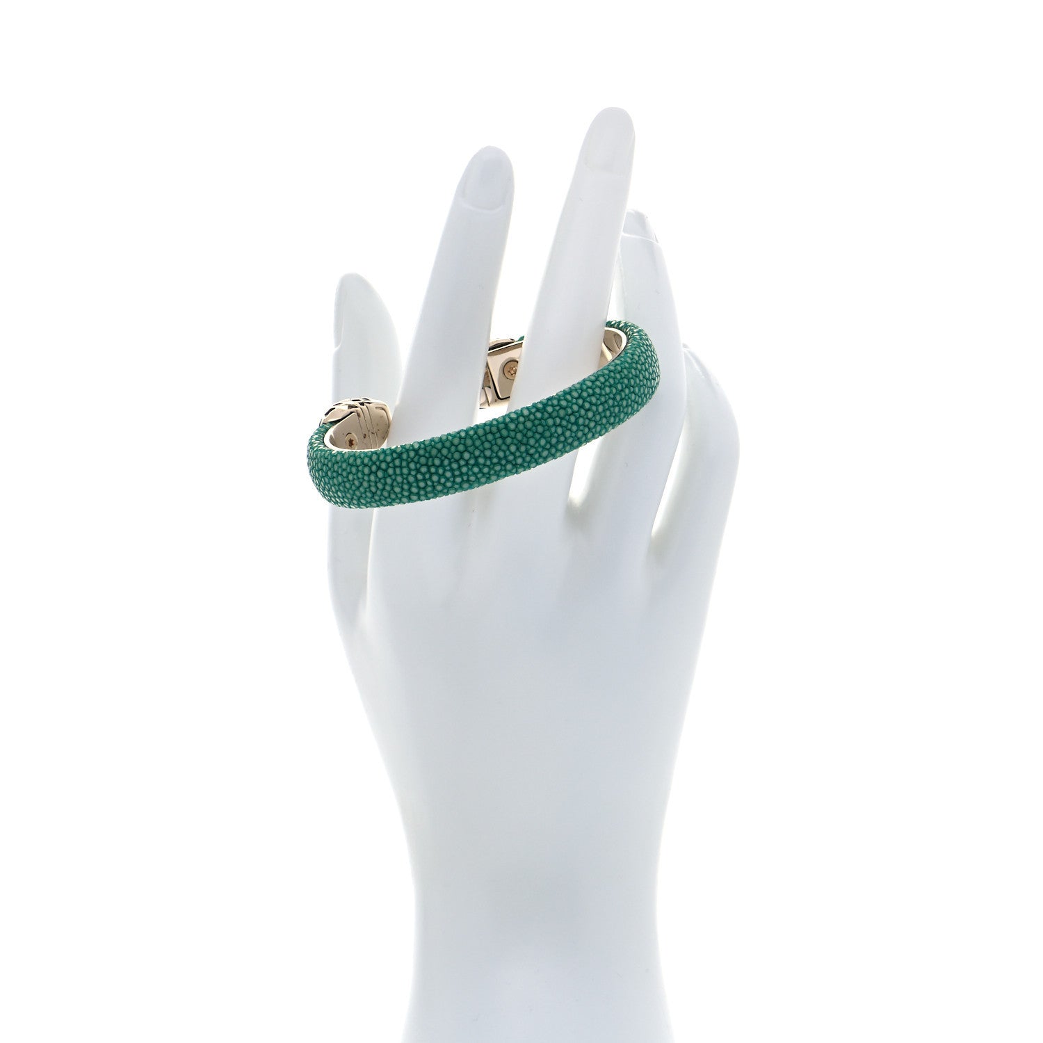 Bulgari Galuchat Serpenti Forever Bracelet Green 2 of 5